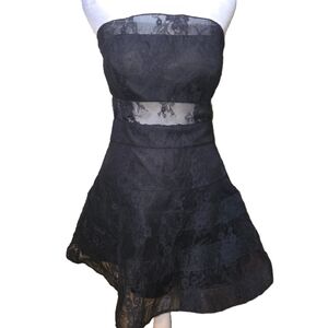 Jump Black Strapless Lace Dress